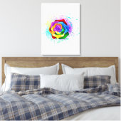 Toile Rose arc-en-ciel coloré (Insitu(Chambre))