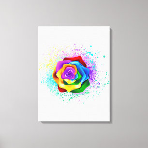 Toile Rose arc-en-ciel coloré