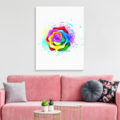 Toile Rose arc-en-ciel coloré (Insitu(Salon))