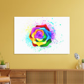 Toile Rose arc-en-ciel coloré (Insitu(Salon))