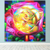 Toile Rose arc-en-ciel psychédélique (Insitu (Plancher de Bois))