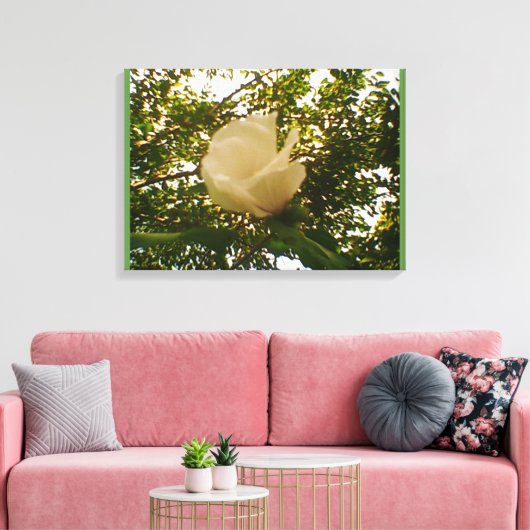 Toile Rose blanche (Insitu(Salon))