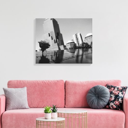 Toile Rose blanche du souvenir (Insitu(Salon))