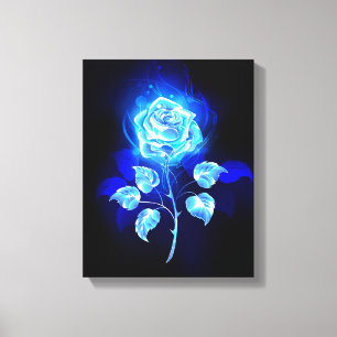 Toile Rose bleu brûlant