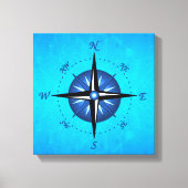 Toile Rose Bleu Compass (Recto)