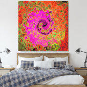Toile Rose Chaud Abstrait Rétro Liquide Tourbillon (Insitu(Chambre))