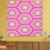 Toile Rose chaud, citron vert Pop Art (Insitu(Salon))