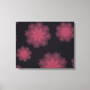 Toile Rose, cool, tendance, abstraction de fleurs modern
