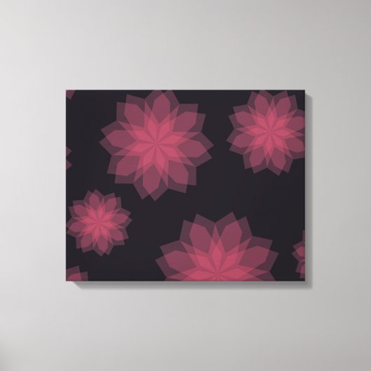 Toile Rose, cool, tendance, abstraction de fleurs modern (Recto)
