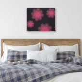 Toile Rose, cool, tendance, abstraction de fleurs modern (Insitu(Chambre))