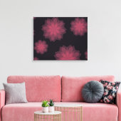 Toile Rose, cool, tendance, abstraction de fleurs modern (Insitu(Salon))