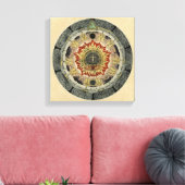 Toile Rose cosmique Mandala (Insitu(Salon))