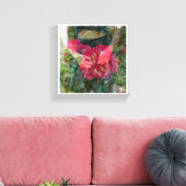 Toile Rose dans la zone de texte en fleur (Insitu(Salon))