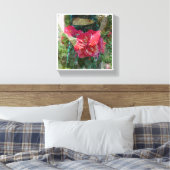 Toile Rose dans la zone de texte en fleur (Insitu(Chambre))