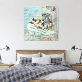 Toile Rose de collage Shabbychic Paris (Insitu(Chambre))