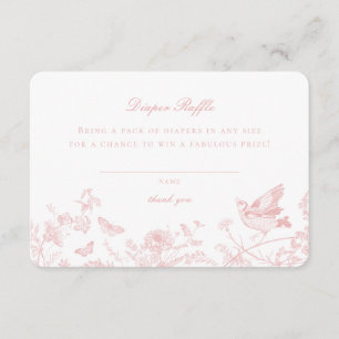 Toile Rose De Jouy Déchets Raffle Invitation Inser