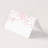 Toile Rose De Jouy Floral Place Card Table Décor (Back)