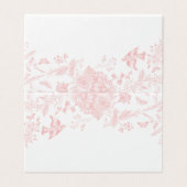 Toile Rose De Jouy Floral Place Card Table Décor (Outside Unfolded)