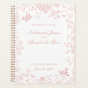 Toile rose De Jouy Vintage Mariage Floral