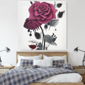 Toile Rose d'encre minimaliste Abstrait (Insitu(Chambre))