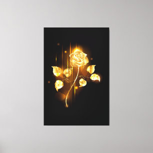 Toile Rose d'or ( rose dorée )