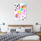 Toile Rose et Abstrait Aqua (Insitu(Chambre))