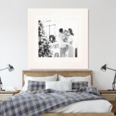 Toile Rose et blanc modernes | Photo de famille | Initia (Insitu(Bedroom))