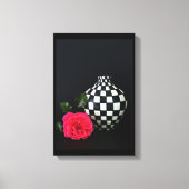 Toile Rose et vase checkered (Recto)