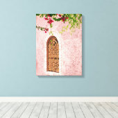 Toile rose fenêtre marocaine (Insitu (Plancher de Bois))