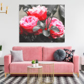 Toile Rose Fleur : Rose Color Pop (Insitu(Salon))