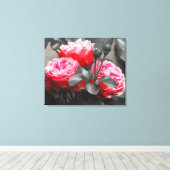 Toile Rose Fleur : Rose Color Pop (Insitu (Plancher de Bois))