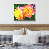 Toile Rose Fleurs Floral Painting Huile (Insitu(Chambre))