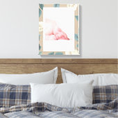 Toile Rose Floral Kraft Naturel Imprimer (Insitu(Chambre))