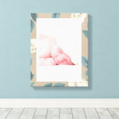 Toile Rose Floral Kraft Naturel Imprimer (Insitu (Plancher de Bois))