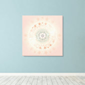 Toile Rose Gold Blush Floral Mandala (Insitu (Plancher de Bois))
