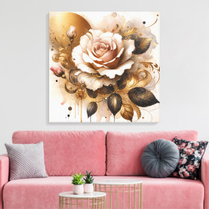Toile Rose Gold et Cashmere