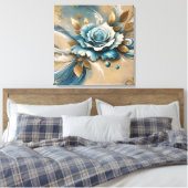 Toile Rose Gold et Turquoise (Insitu(Chambre))