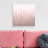 Toile Rose Gold Grey Blanc fibre rayée rustique abstrait (Insitu(Salon))