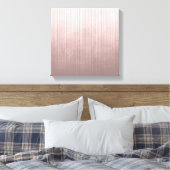 Toile Rose Gold Grey Blanc fibre rayée rustique abstrait (Insitu(Chambre))