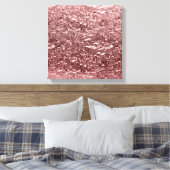 Toile Rose Gold Liquid Chrome métal Chic Glam (Insitu(Chambre))