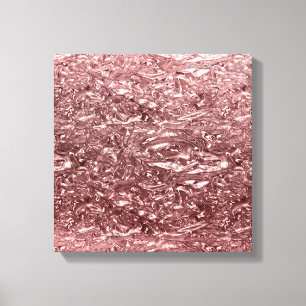 Toile Rose Gold Liquid Chrome métal Chic Glam