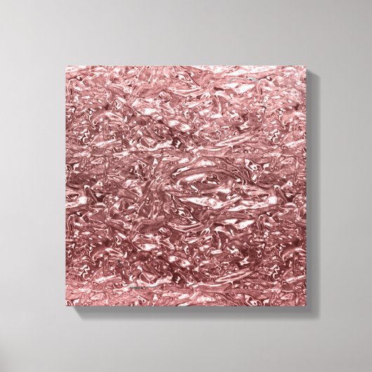 Toile Rose Gold Liquid Chrome métal Chic Glam (Recto)