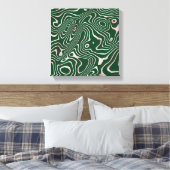 Toile Rose Gold liquid swirl Abstract Green Design (Insitu(Chambre))