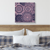 Toile Rose Gold Mandala Collection Blue Design (Insitu(Chambre))