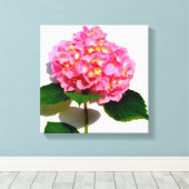 Toile Rose Hydrangea rose fleur rose rose floral (Insitu (Plancher de Bois))
