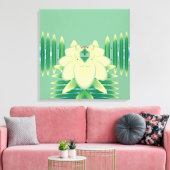 Toile Rose jaune (Insitu(Salon))