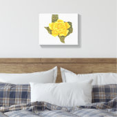 Toile Rose Jaune Du Texas Motif Flower (Insitu(Chambre))