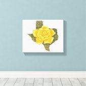 Toile Rose Jaune Du Texas Motif Flower (Insitu (Plancher de Bois))