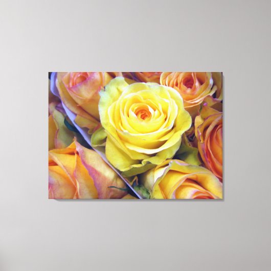 Toile Rose jaune et orange (Recto)