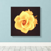 Toile Rose jaune sur noir mat (Insitu (Plancher de Bois))